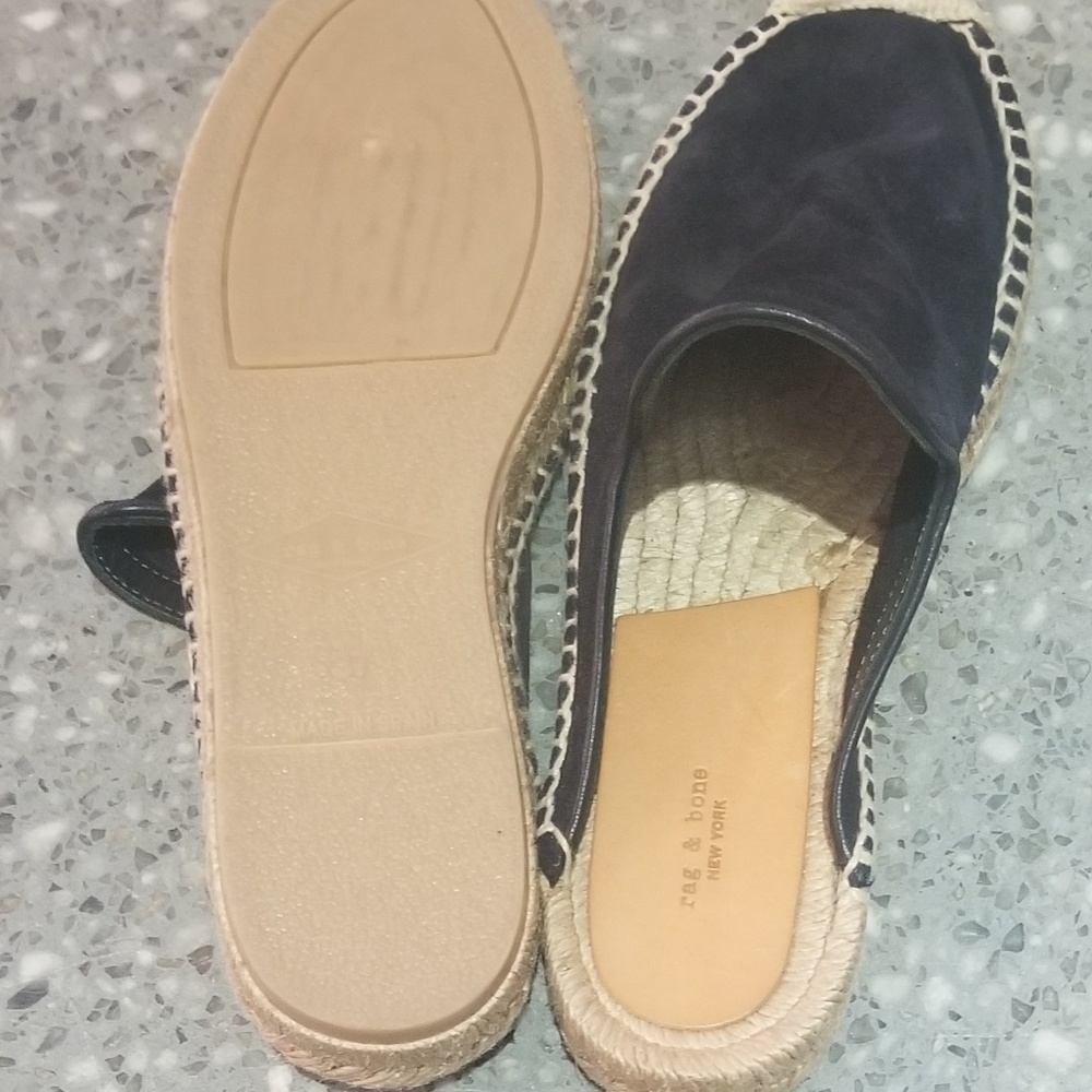 New Rag & Bone midnight blue Suede Leather Slipon - Picture 6 of 7
